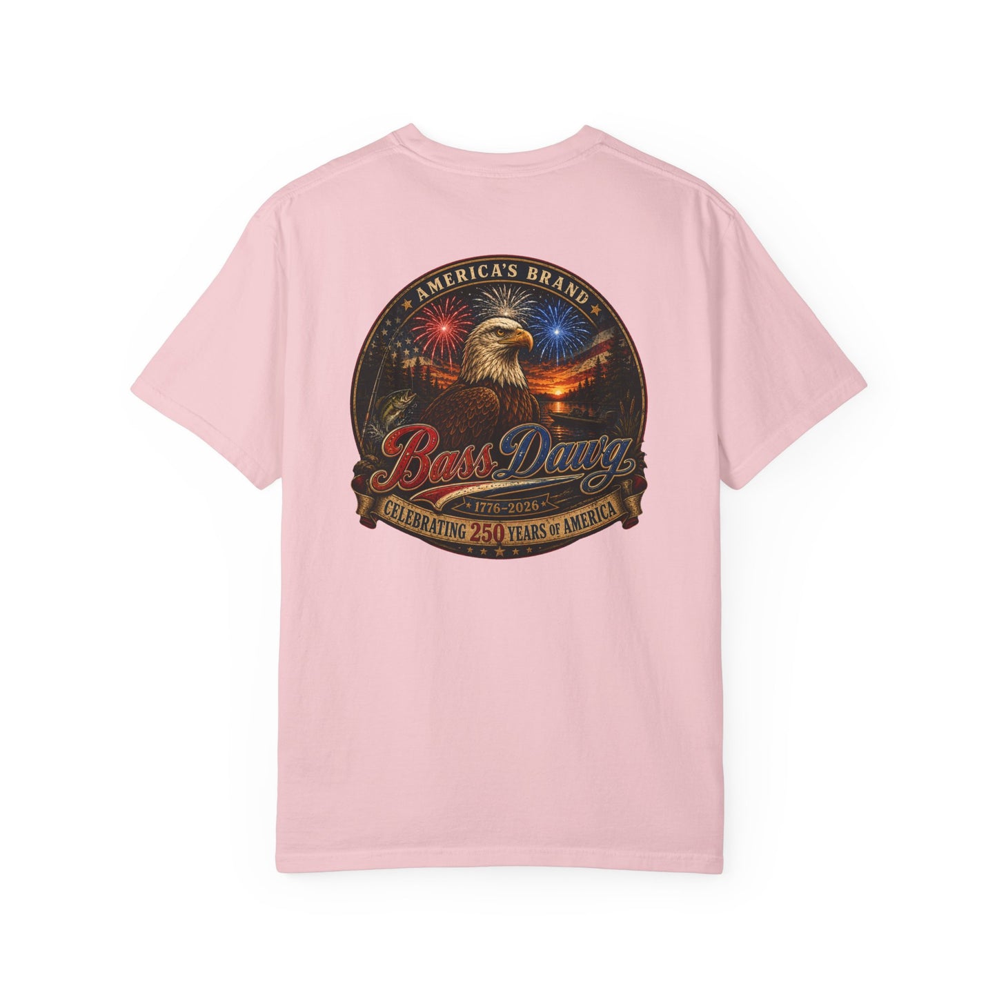 Color: Blossom | BassDawg America's Brand Tee - 250 Years Strong - Blossom