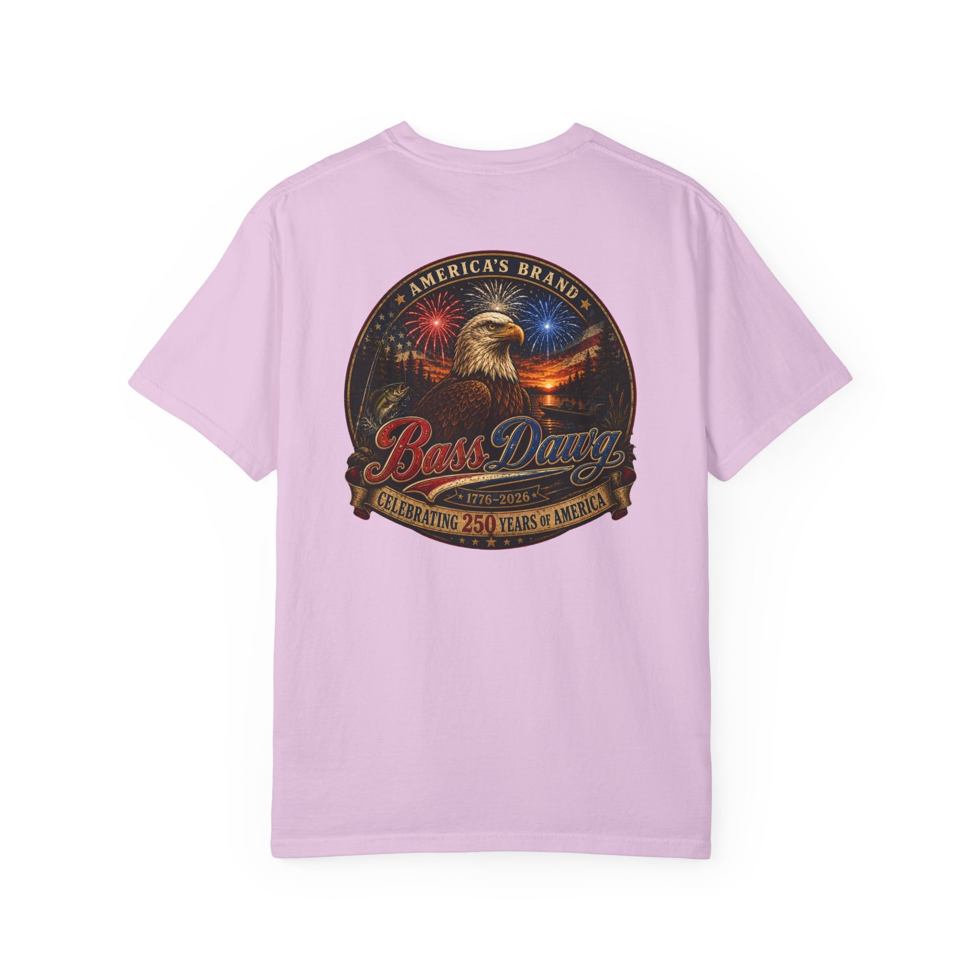 Color: Orchid | BassDawg America's Brand Tee - 250 Years Strong - Orchid