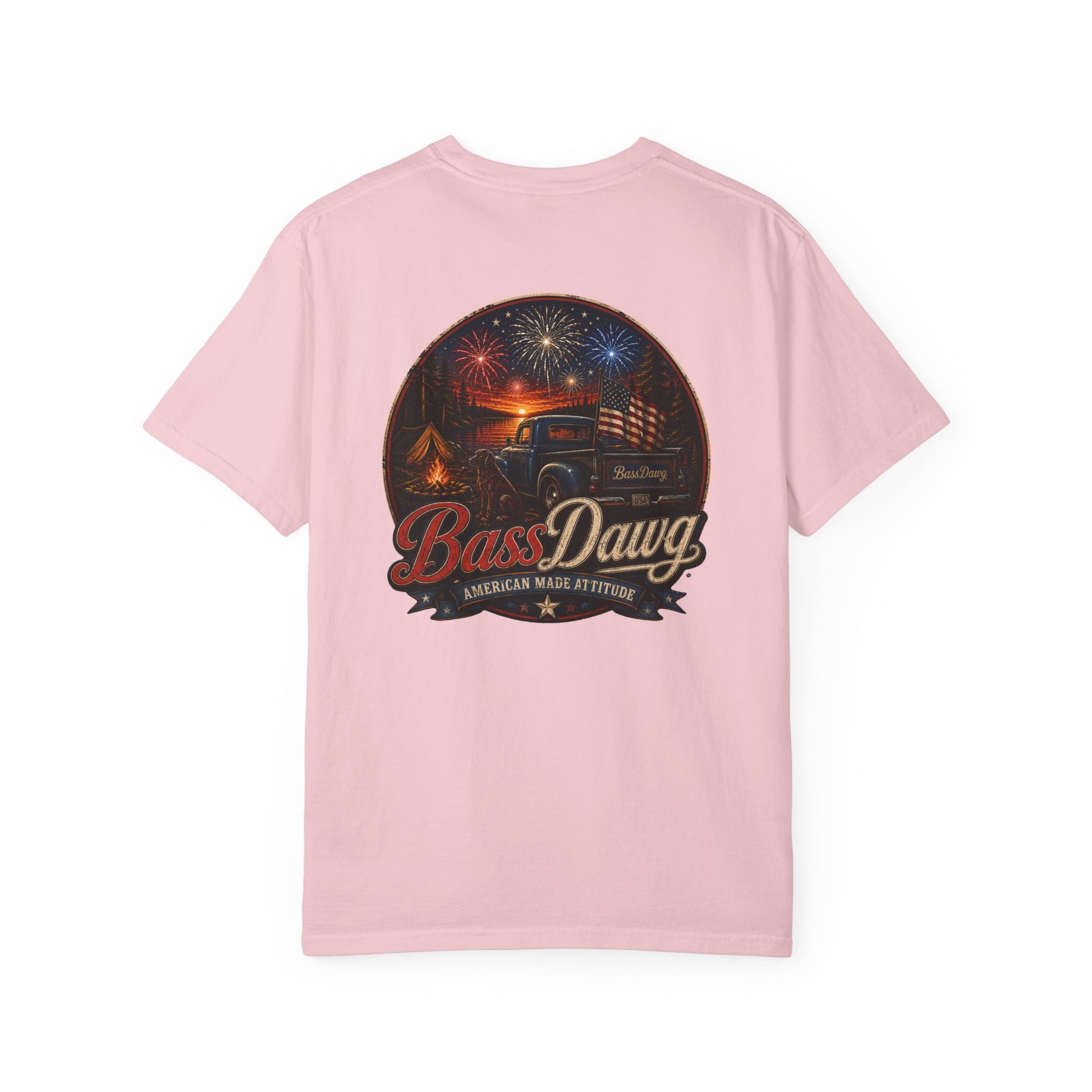 Color: Blossom | BassDawg America's Brand Tee - American Made Attitude - Blossom