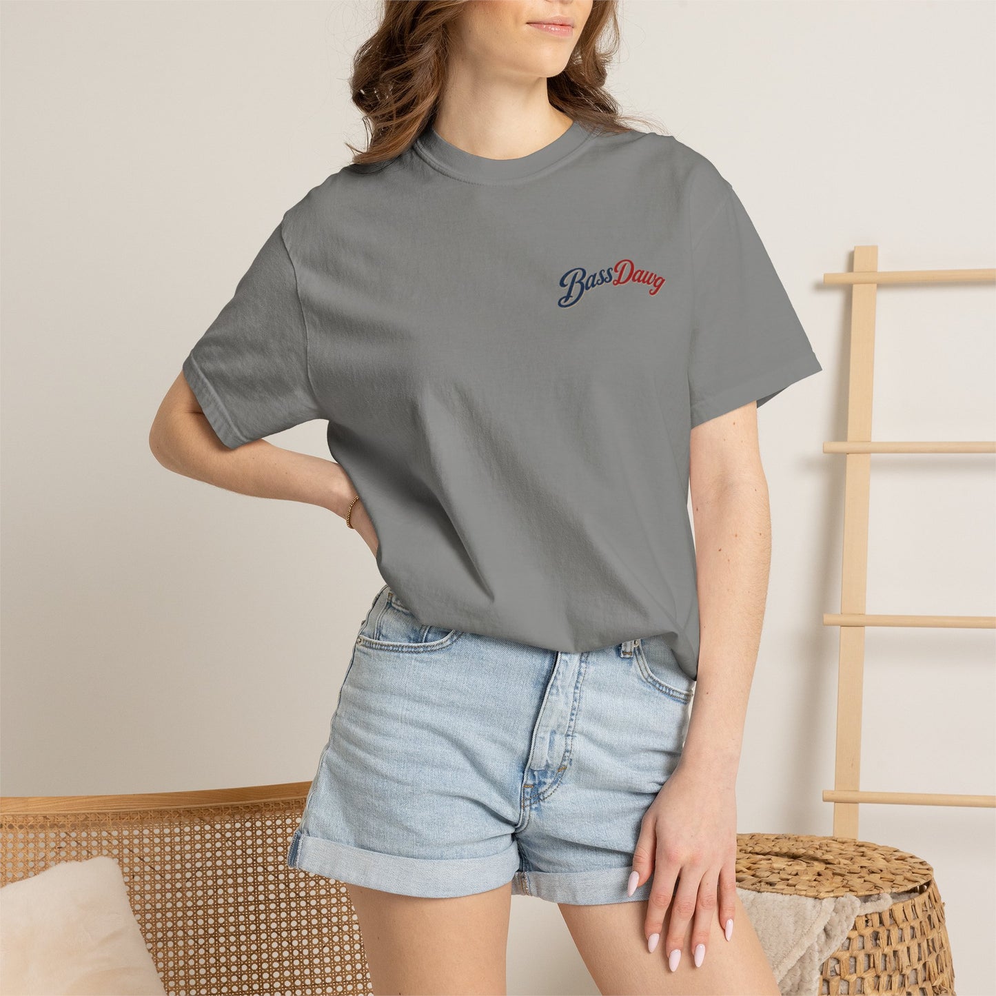Color: Granite | BassDawg America's Brand Tee - Born for the Lake - Granite