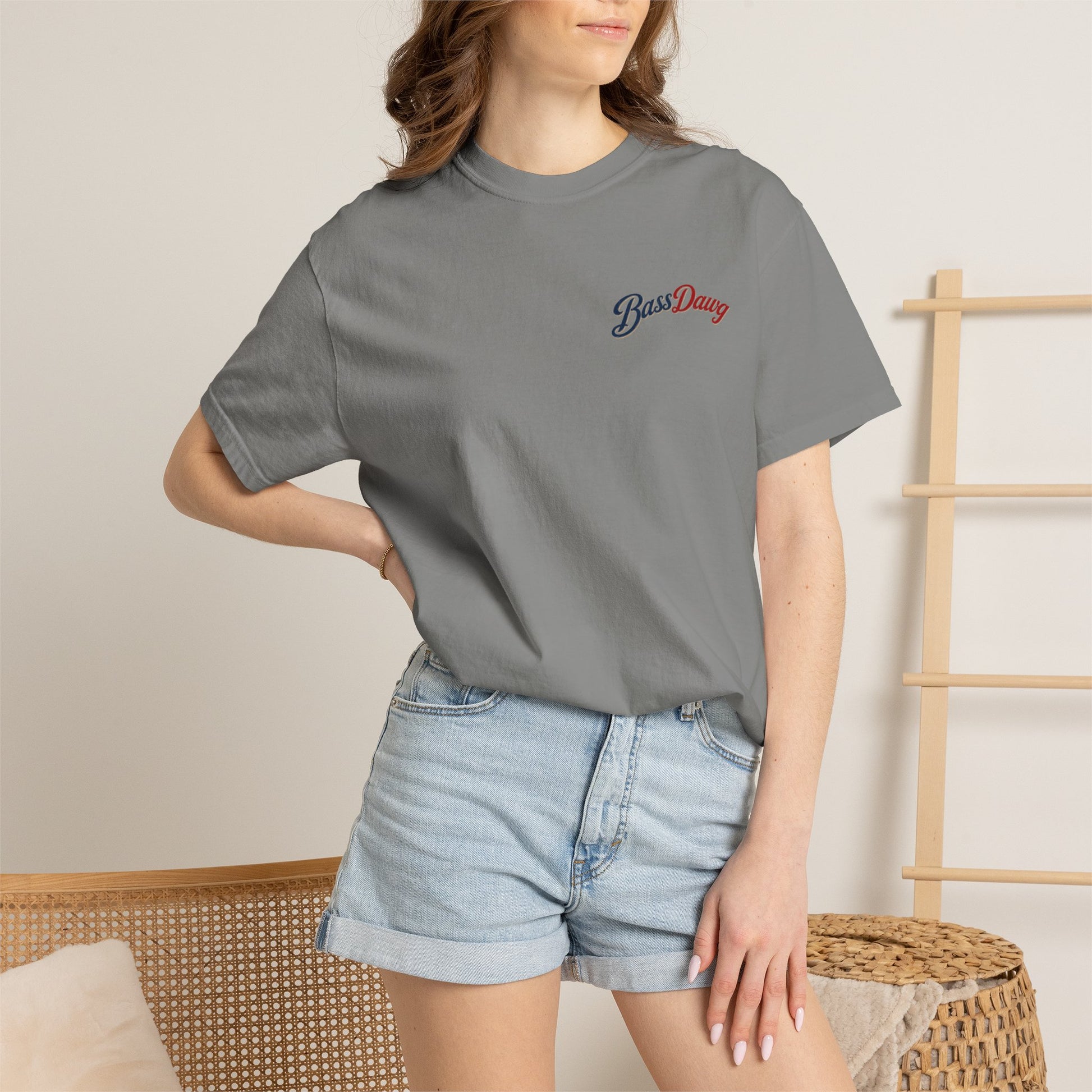 Color: Granite | BassDawg America's Brand Tee - Born for the Lake - Granite