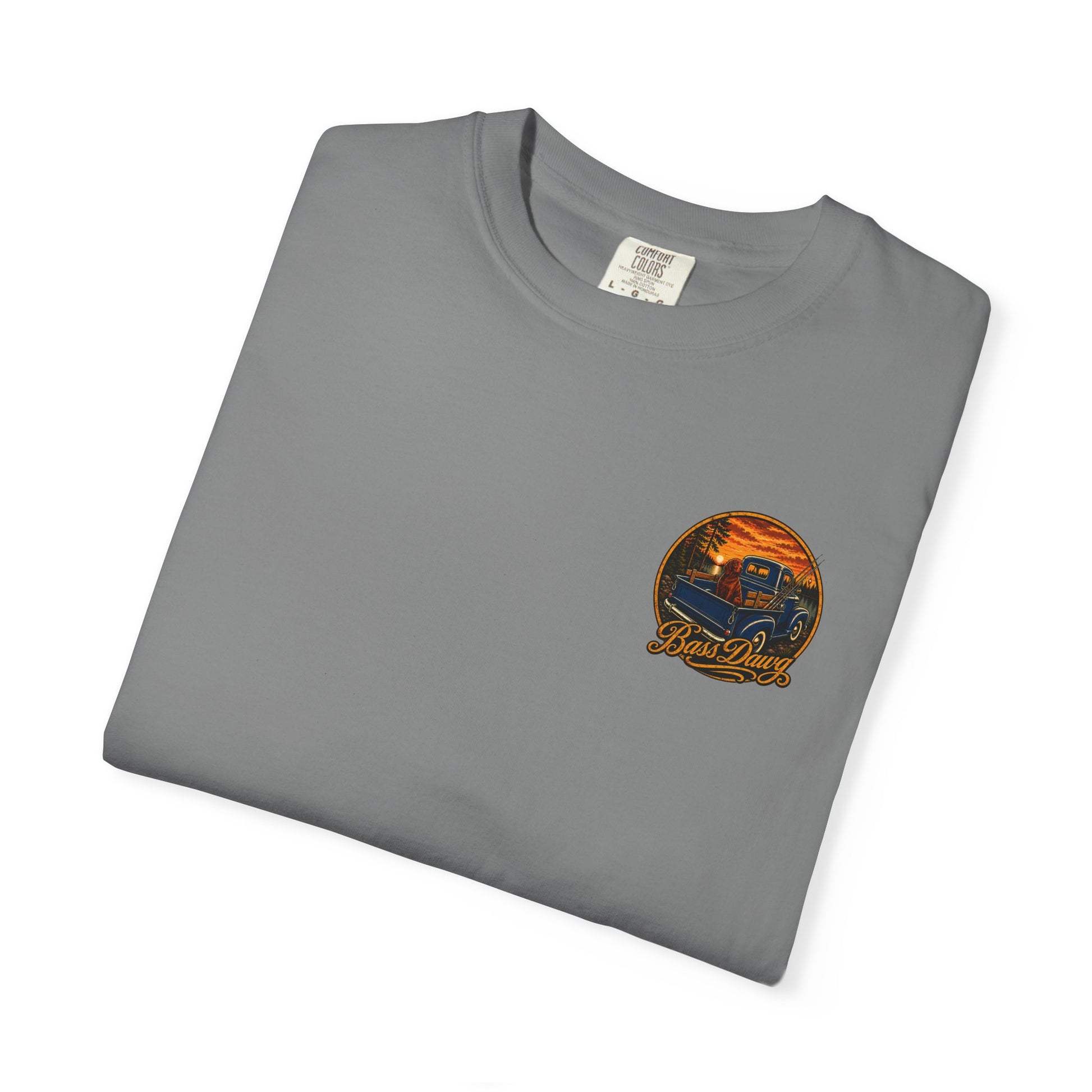 Color: Grey | BassDawg Off the Porch Tee - Lakeside Sunset - Grey