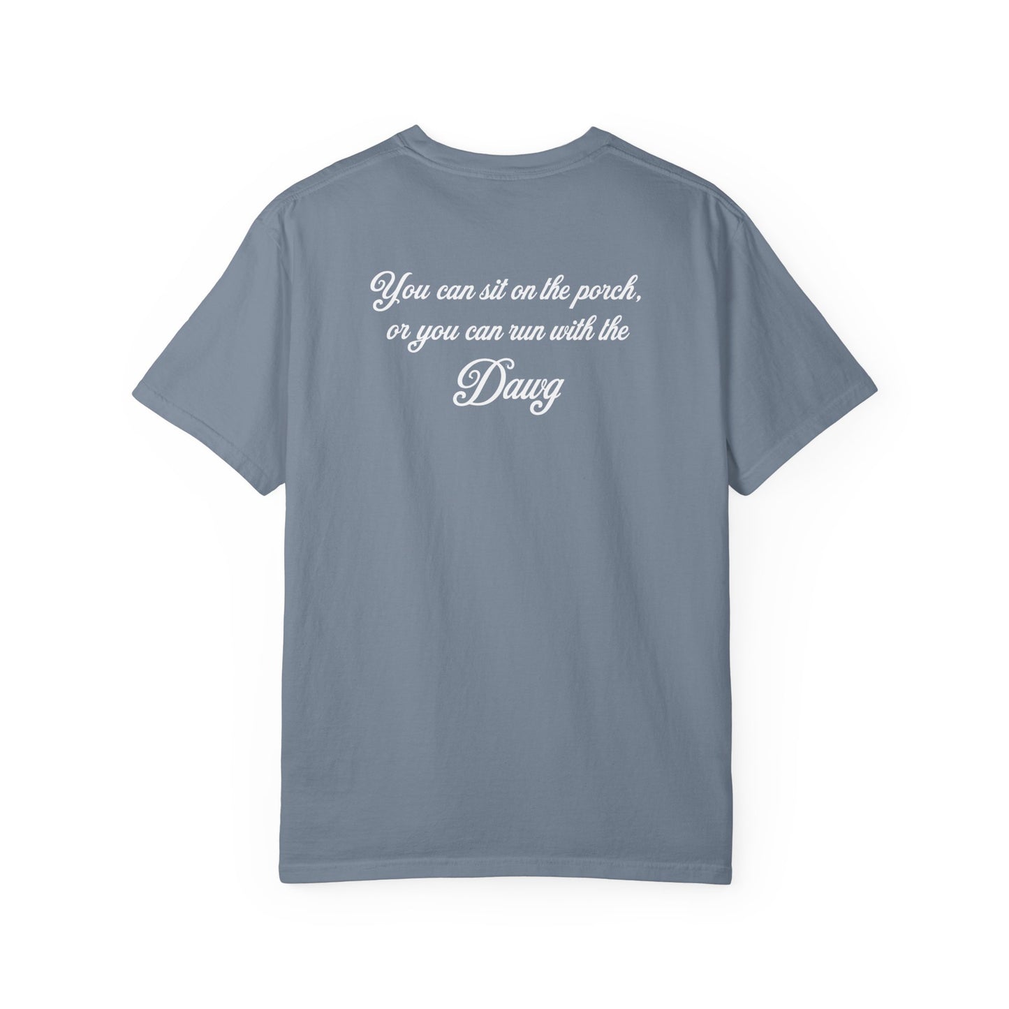Color: Blue Jean | BassDawg Off the Porch Tee - White Outline - Blue Jean