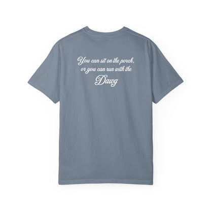 Color: Blue Jean | BassDawg Off the Porch Tee - White Outline - Blue Jean