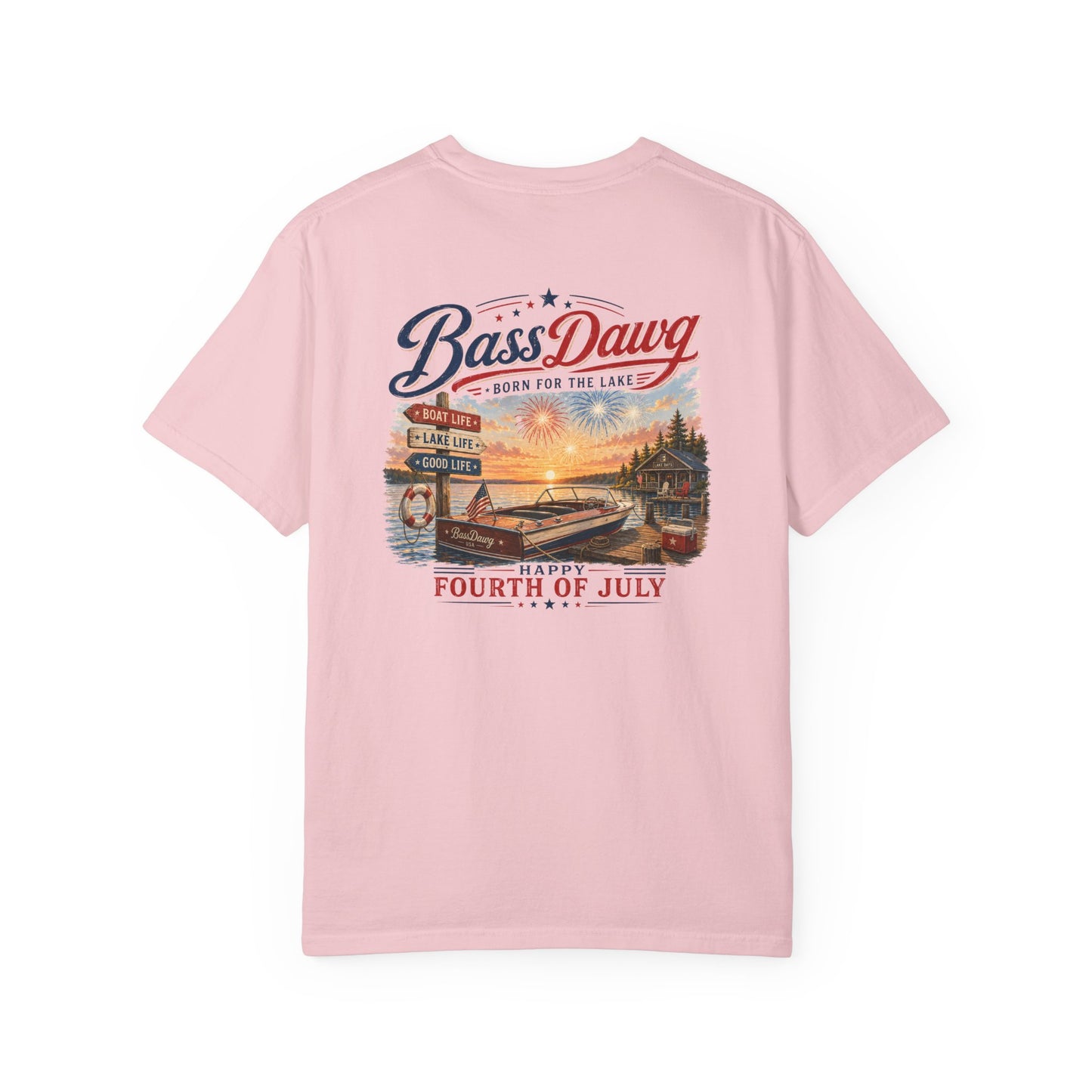 Color: Blossom | BassDawg America's Brand Tee - Born for the Lake - Blossom