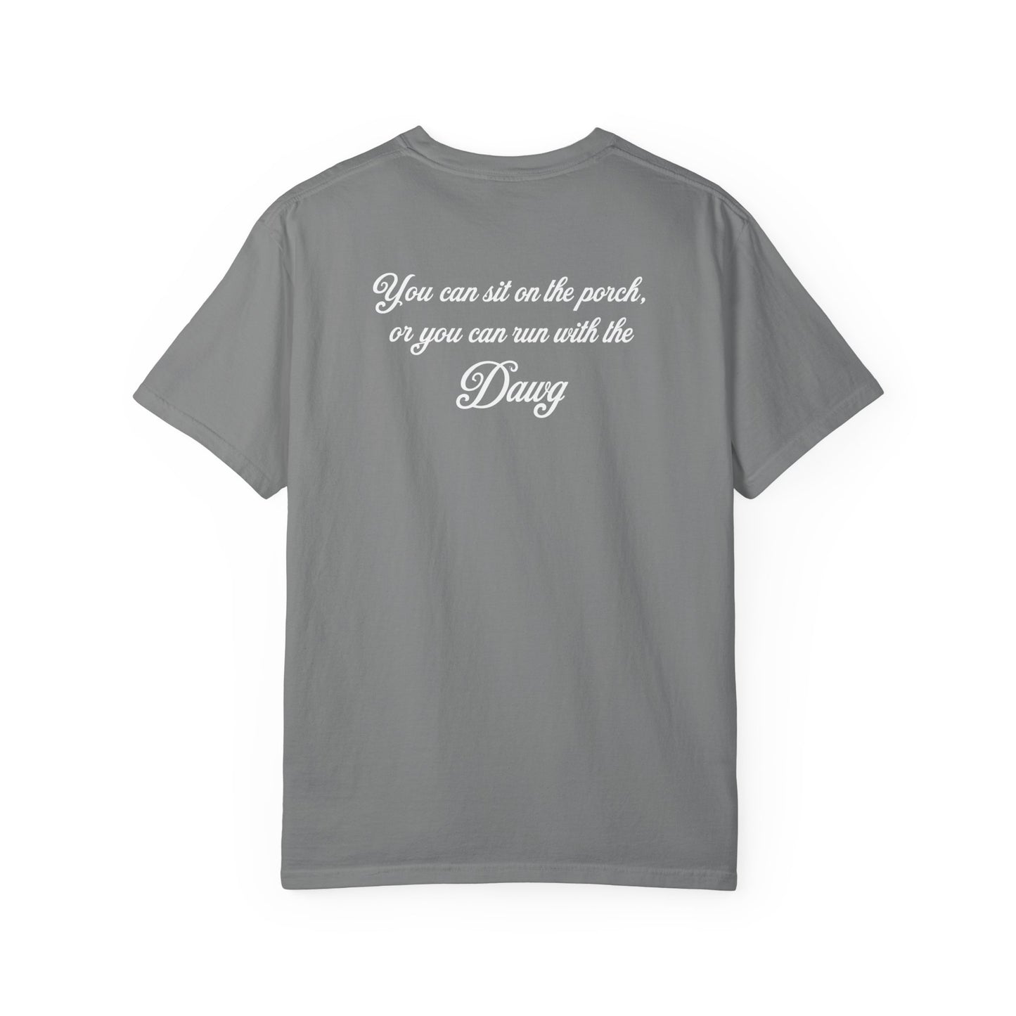 Color: Grey | BassDawg Off the Porch Tee - White Outline - Grey