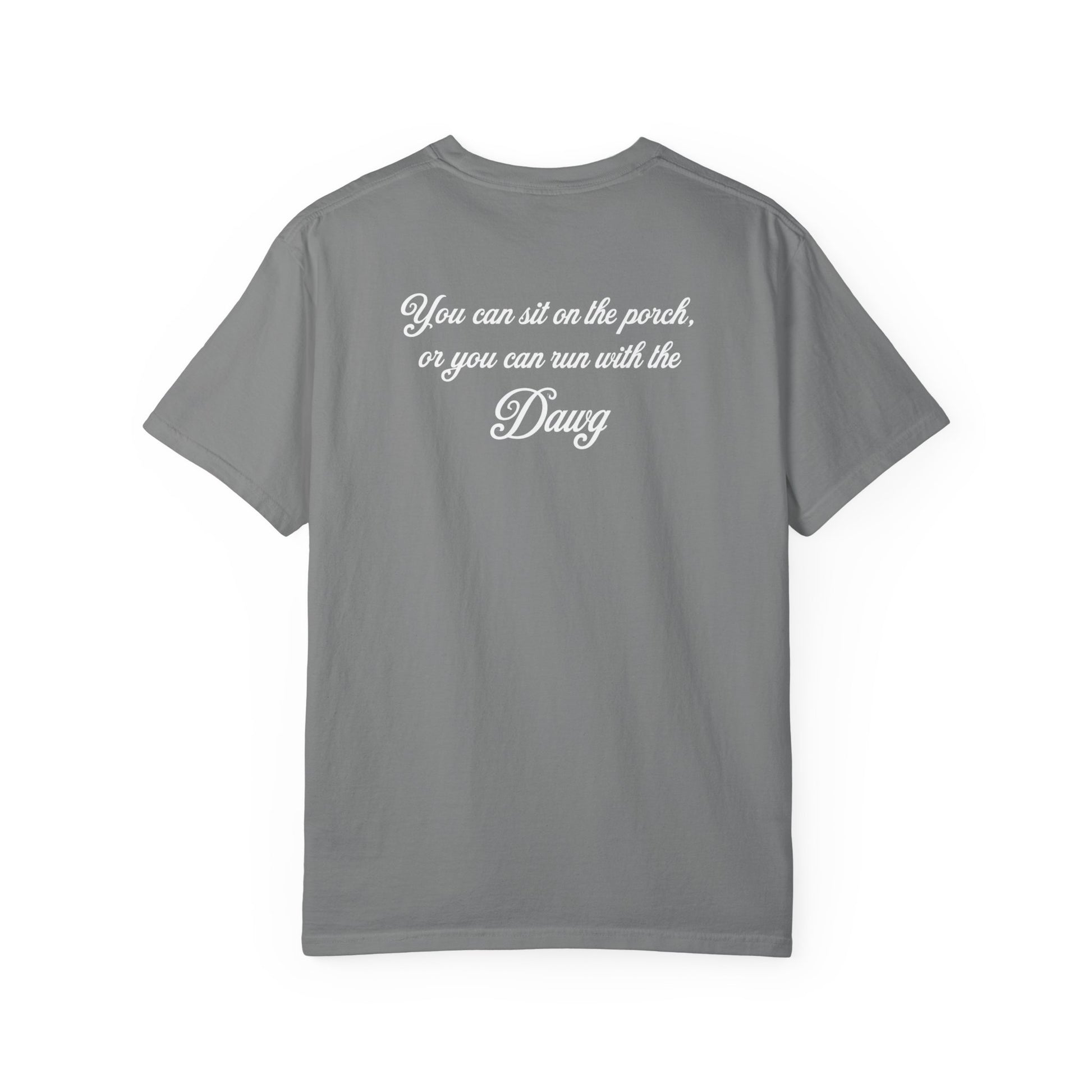 Color: Grey | BassDawg Off the Porch Tee - White Outline - Grey