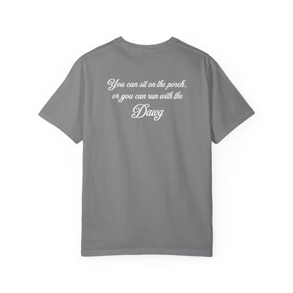 Color: Grey | BassDawg Off the Porch Tee - White Outline - Grey
