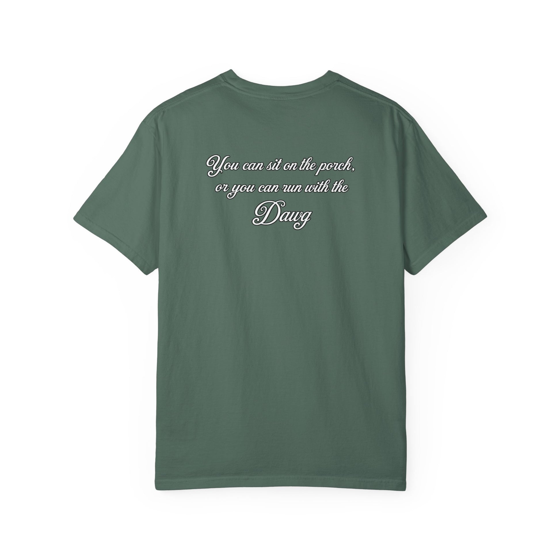 Color: Blue Spruce | BassDawg Off the Porch Tee - White Logo - Blue Spruce