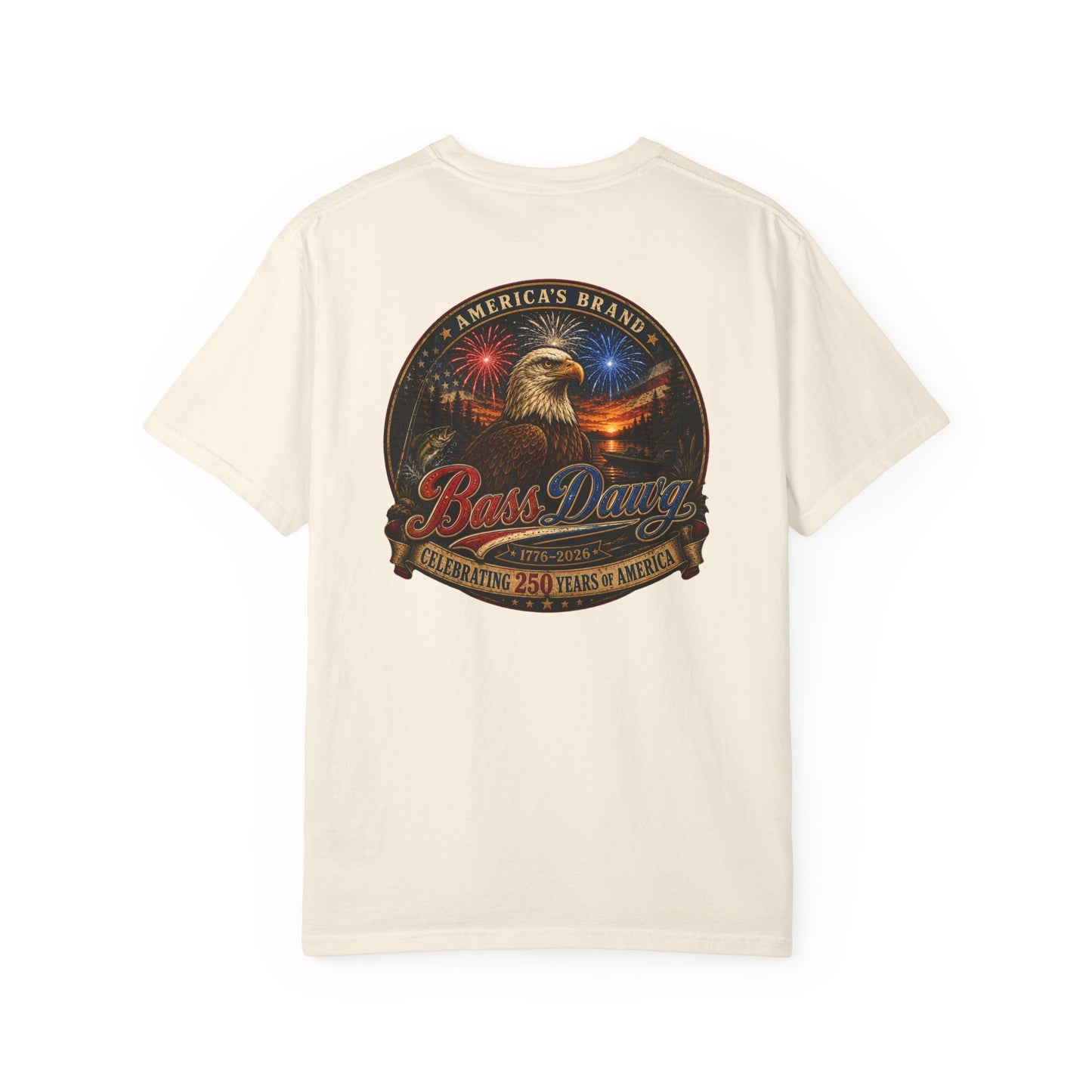 Color: Ivory | BassDawg America's Brand Tee - 250 Years Strong - Ivory