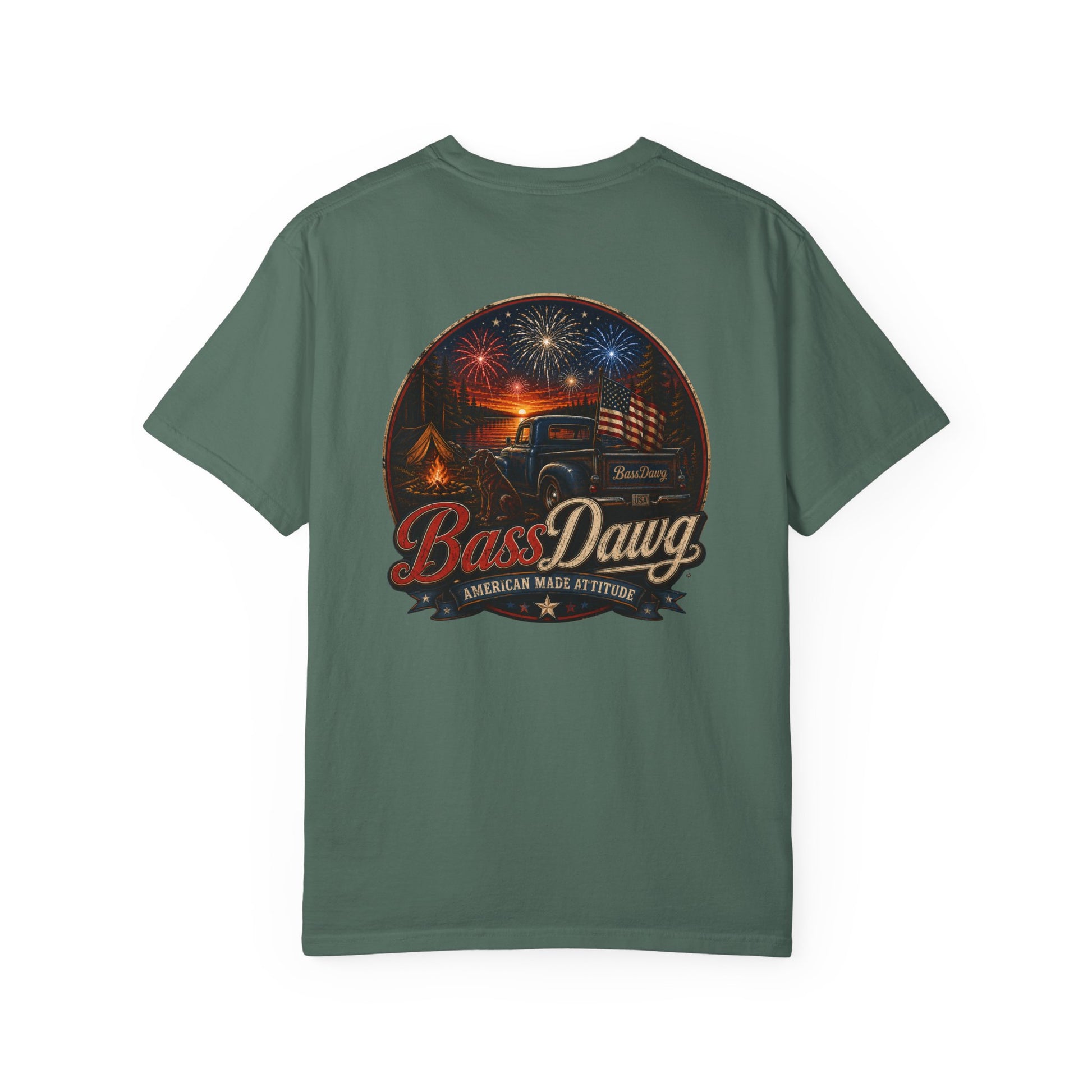 Color: Blue Spruce | BassDawg America's Brand Tee - American Made Attitude - Blue Spruce