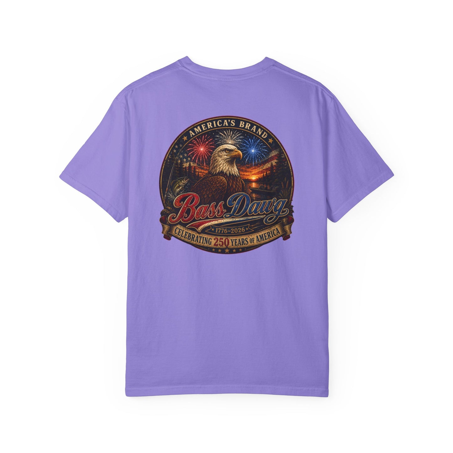 Color: Violet | BassDawg America's Brand Tee - 250 Years Strong - Violet
