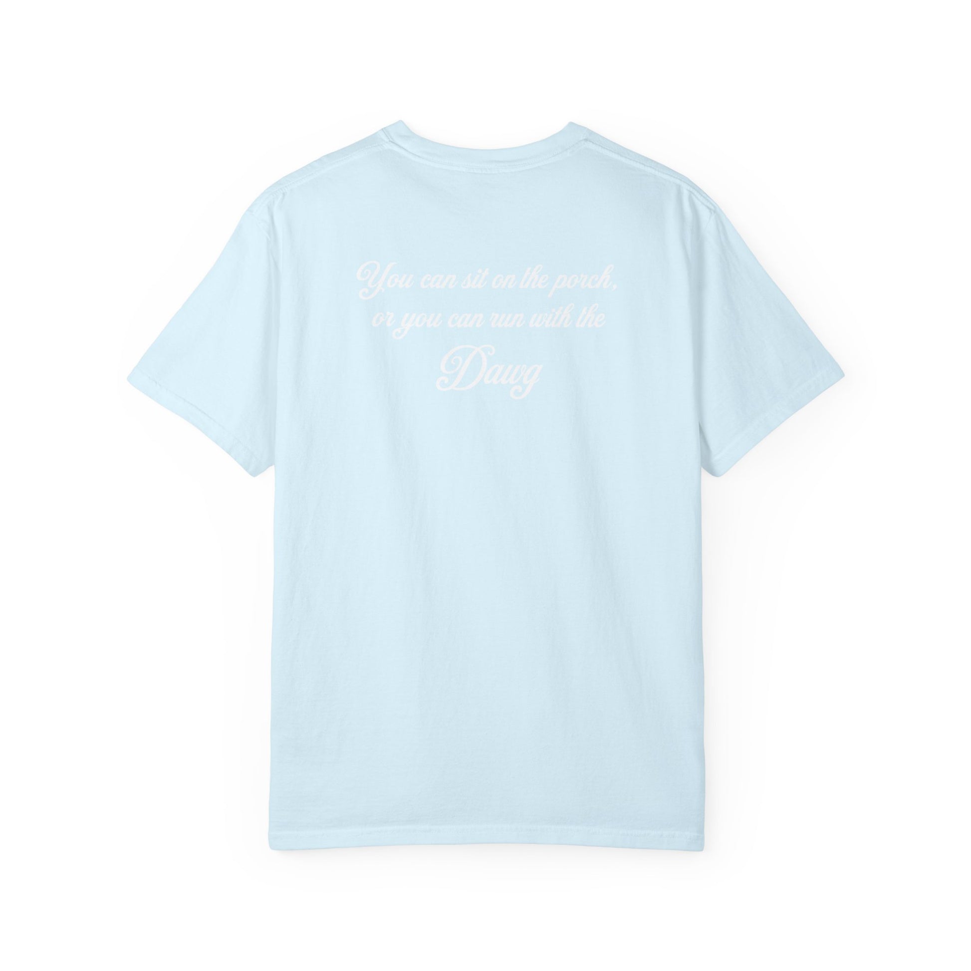 Color: Chambray | BassDawg Off the Porch Tee - White Outline - Chambray