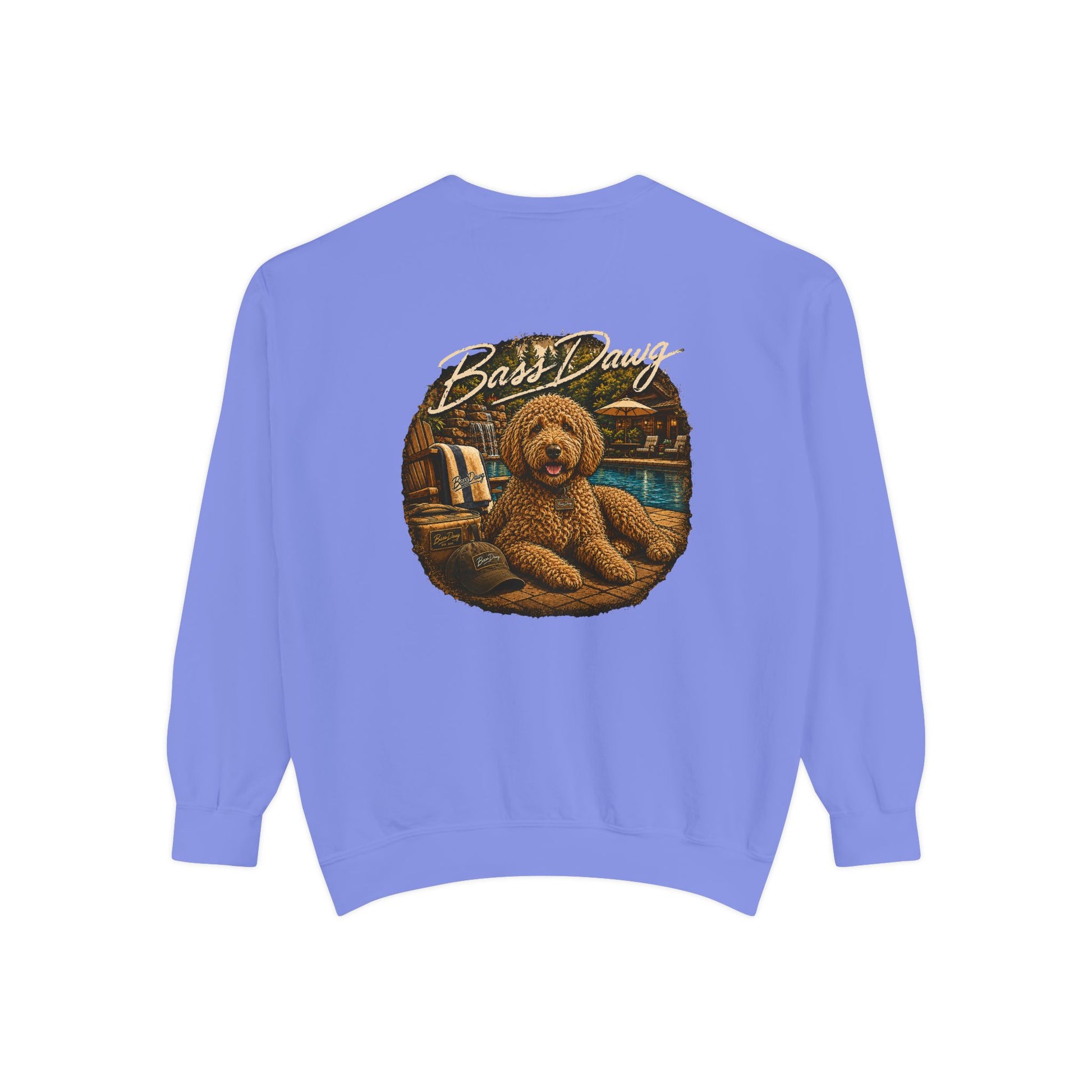 Color: Flo Blue | The Dawg Collection - Goldendoodle Crewneck - Flo Blue