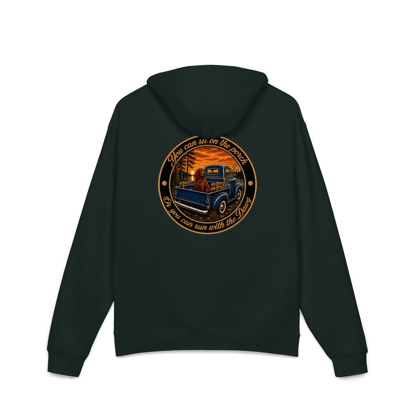 Color: Pine Green | BassDawg Backroad Hoodie - Lakeside Truck - Pine Green