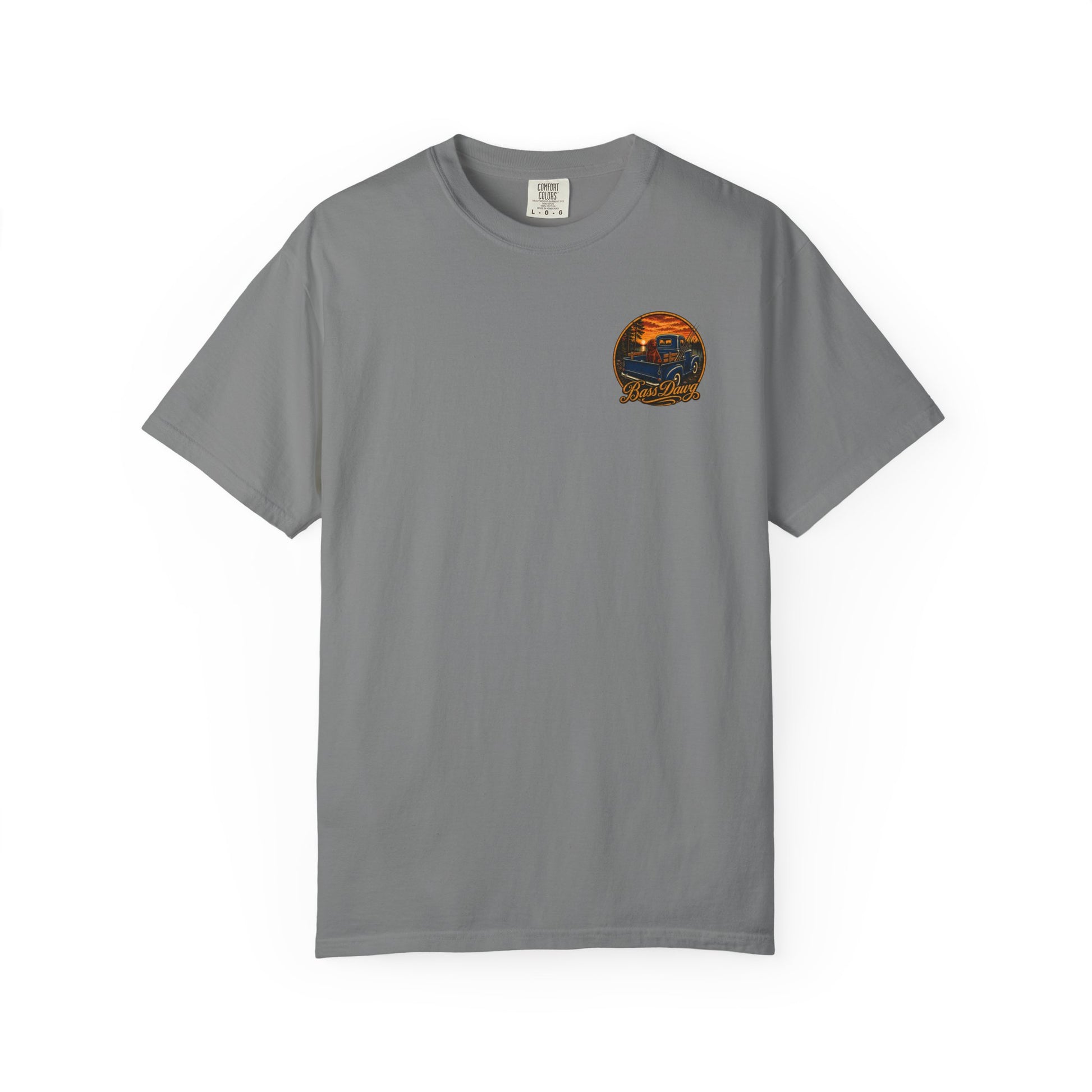 Color: Grey | BassDawg Off the Porch Tee - Lakeside Sunset - Grey