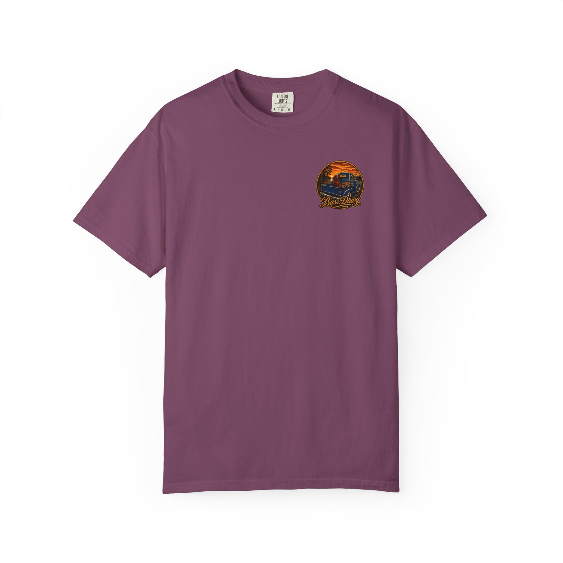 Color: Berry | BassDawg Off the Porch Tee - Lakeside Sunset - Berry