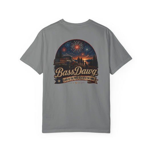 Color: Grey | BassDawg America's Brand Tee - Land of the Free - Grey