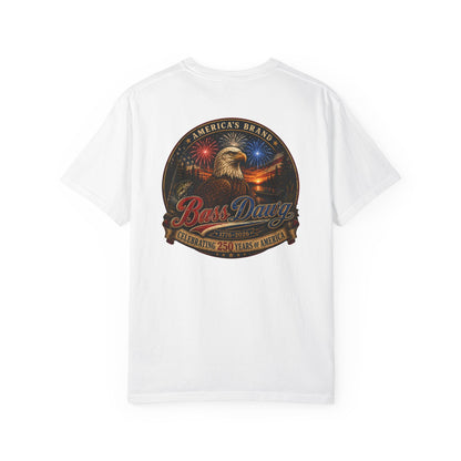 Color: White | BassDawg America's Brand Tee - 250 Years Strong - White