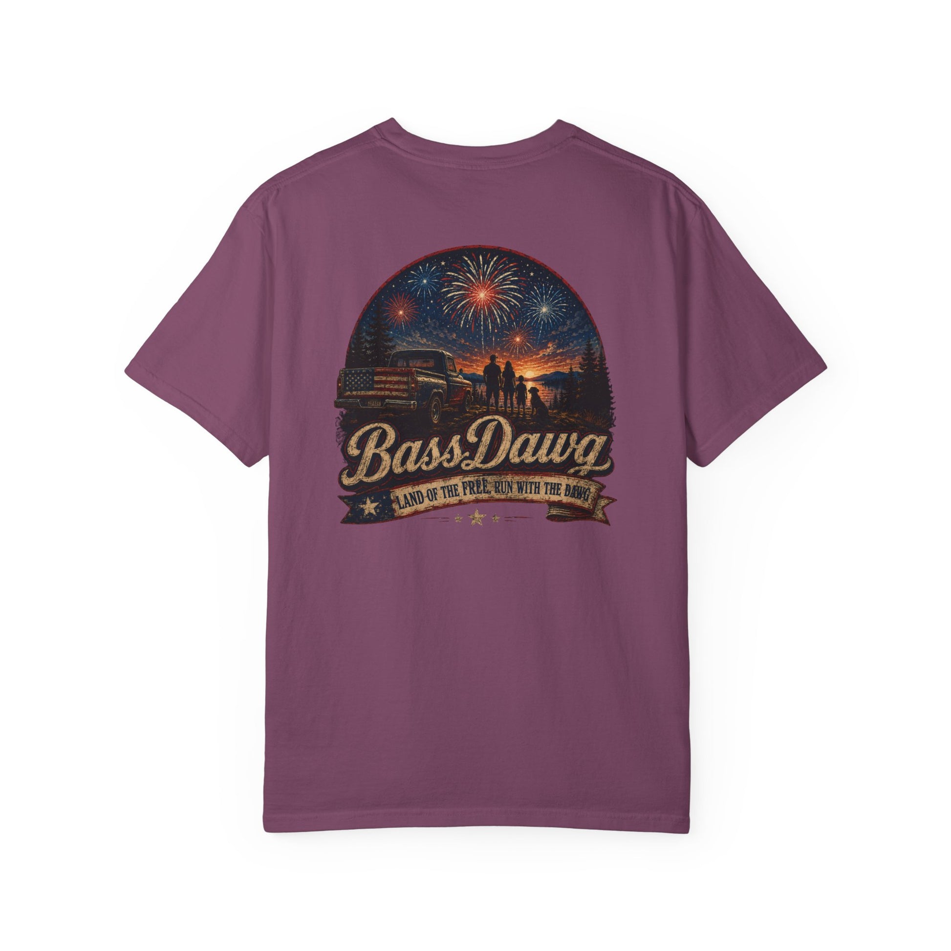 Color: Berry | BassDawg America's Brand Tee - Land of the Free - Berry