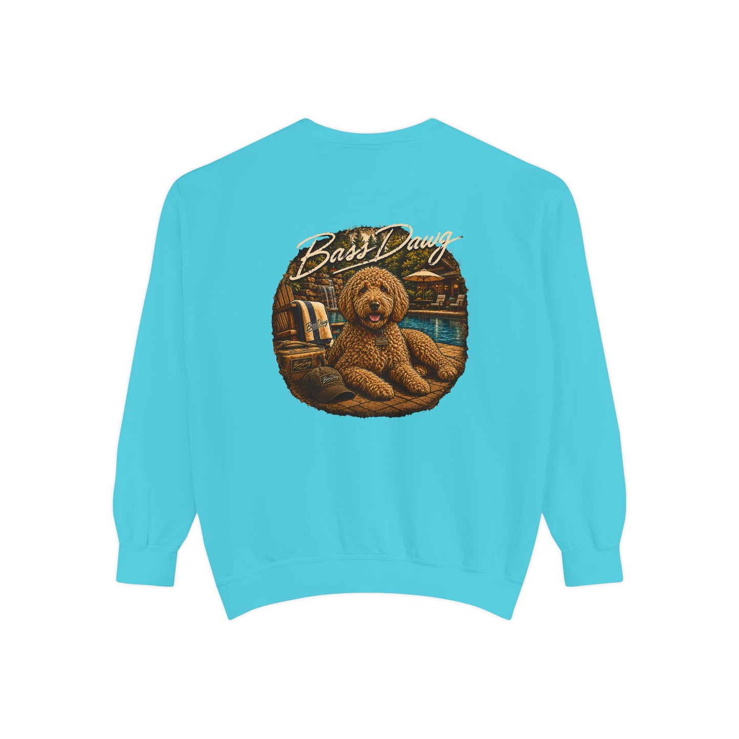 Color: Lagoon Blue | The Dawg Collection - Goldendoodle Crewneck - Lagoon Blue