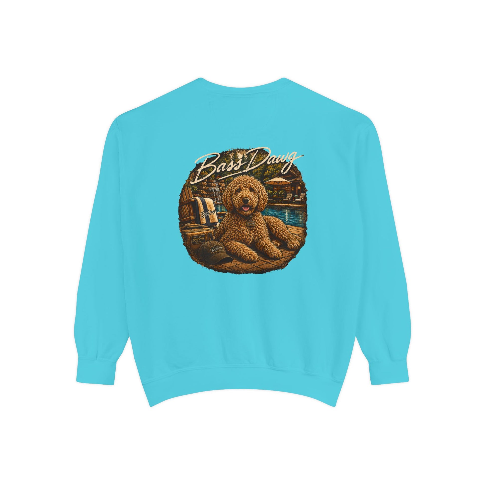 Color: Lagoon Blue | The Dawg Collection - Goldendoodle Crewneck - Lagoon Blue