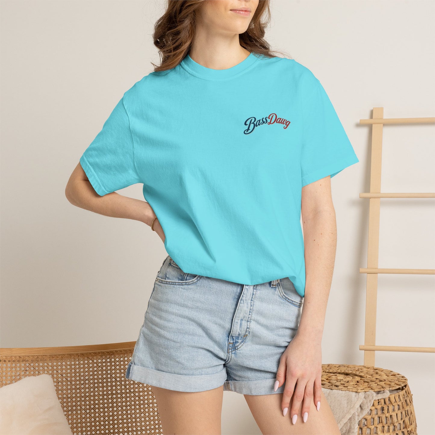 Color: Lagoon Blue | BassDawg America's Brand Tee - Born for the Lake - Lagoon Blue