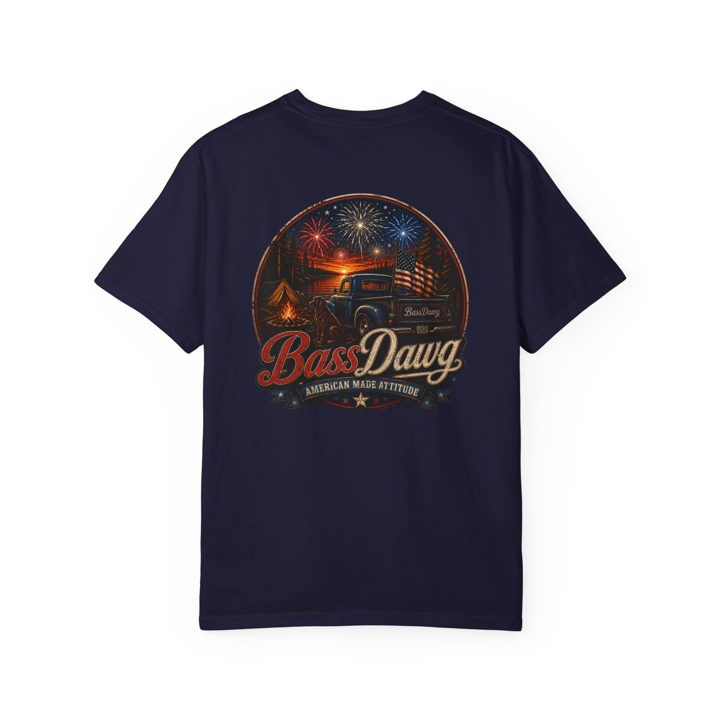 Color: True Navy | BassDawg America's Brand Tee - American Made Attitude - True Navy