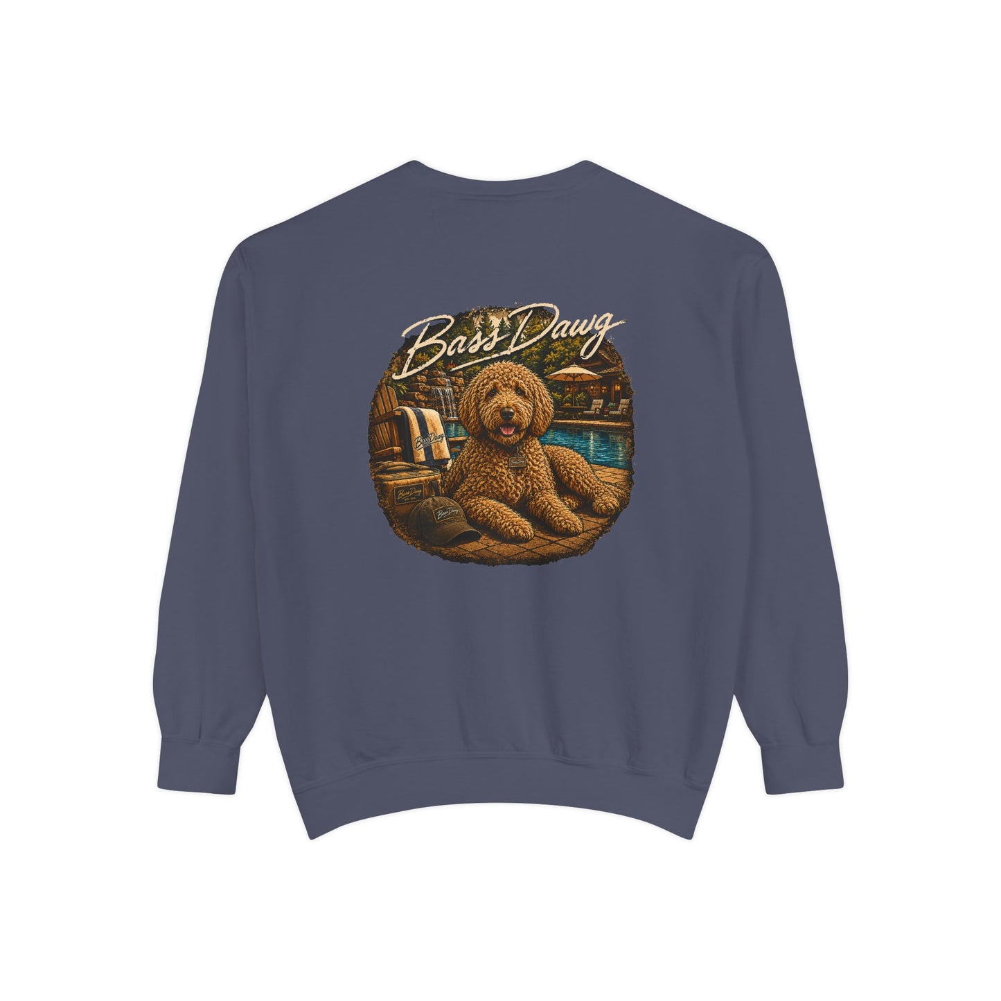 Color: Denim | The Dawg Collection - Goldendoodle Crewneck - Denim