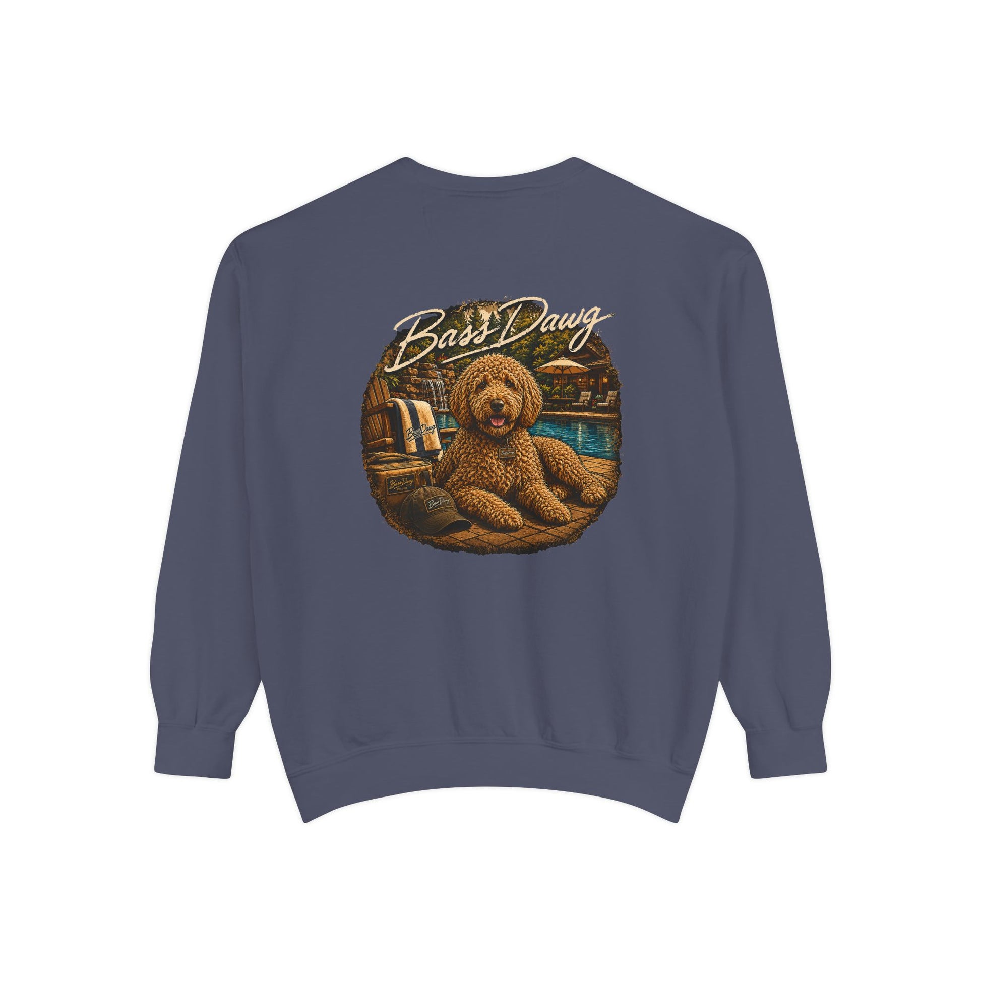 Color: Denim | The Dawg Collection - Goldendoodle Crewneck - Denim