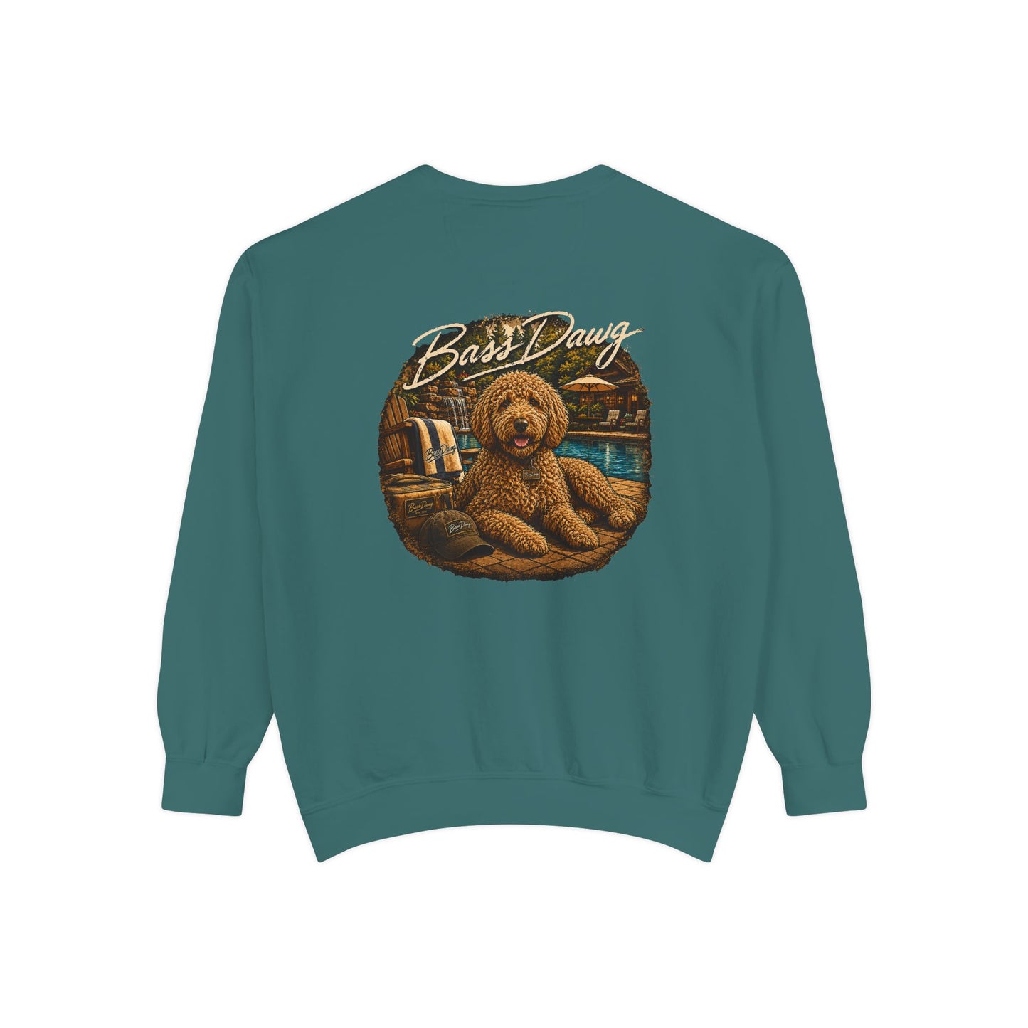 Color: Blue Spruce | The Dawg Collection - Goldendoodle Crewneck - Blue Spruce