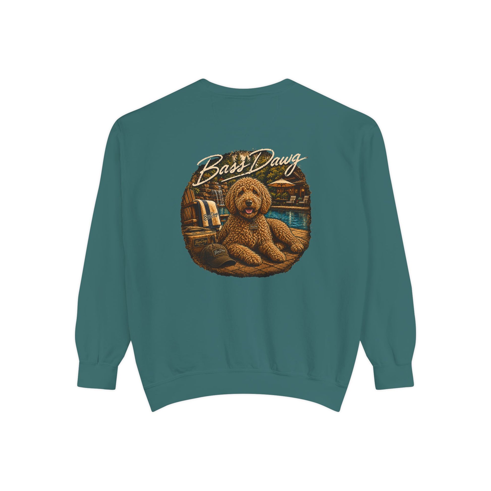 Color: Blue Spruce | The Dawg Collection - Goldendoodle Crewneck - Blue Spruce