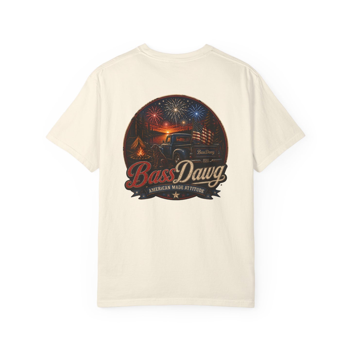 Color: Ivory | BassDawg America's Brand Tee - American Made Attitude - Ivory