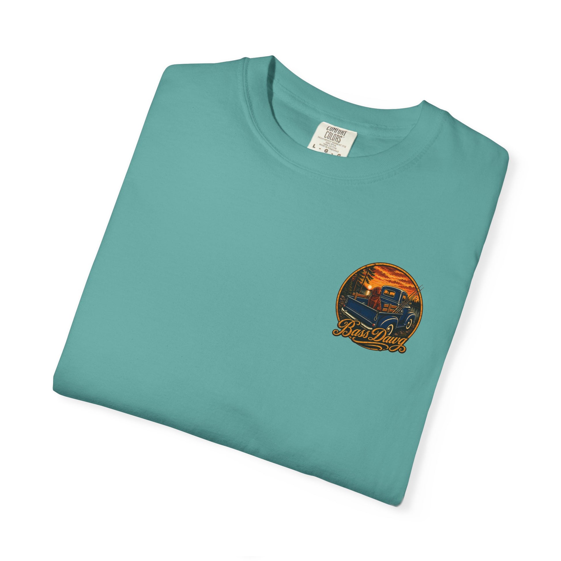 Color: Seafoam | BassDawg Off the Porch Tee - Lakeside Sunset - Seafoam
