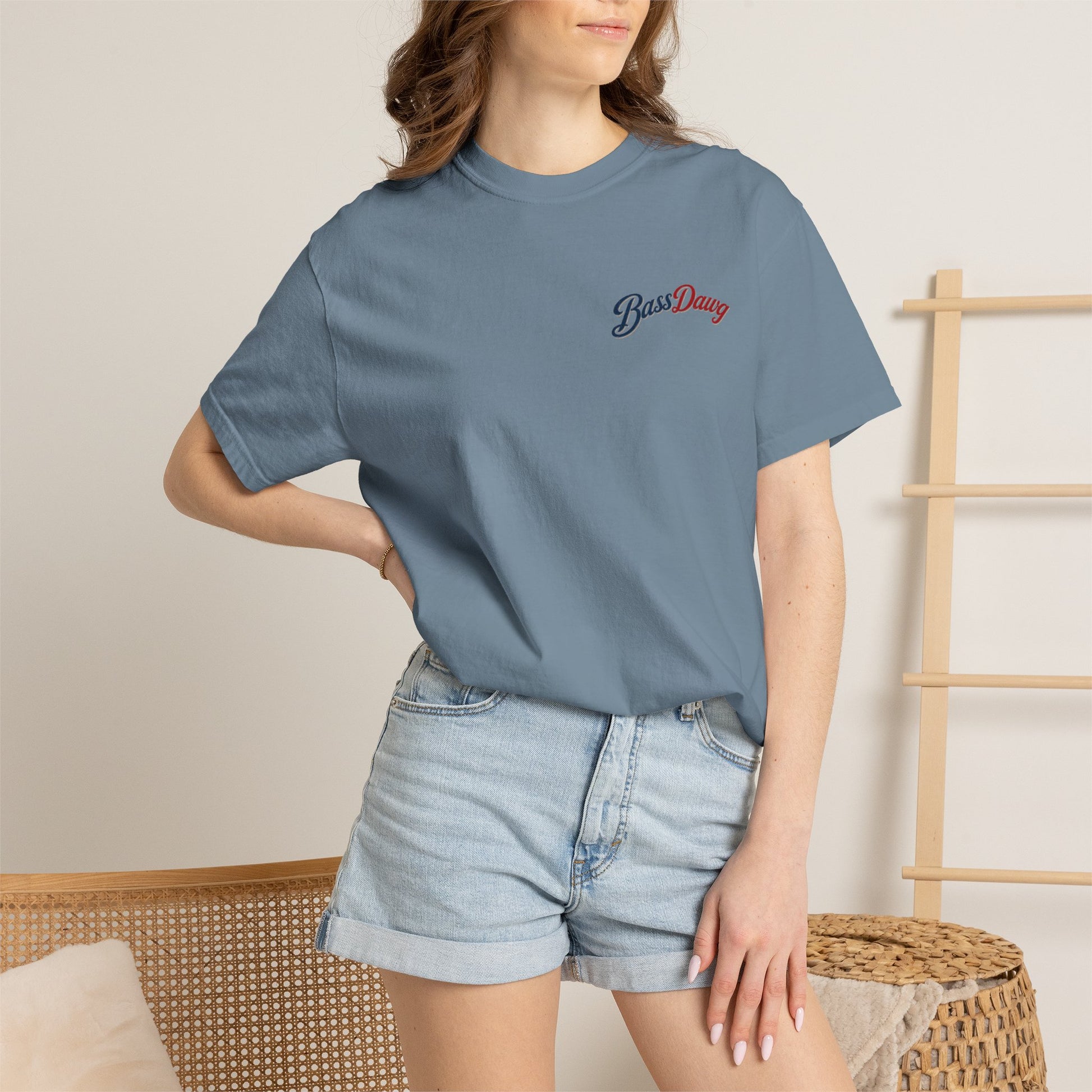 Color: Ice Blue | BassDawg America's Brand Tee - Born for the Lake - Ice Blue