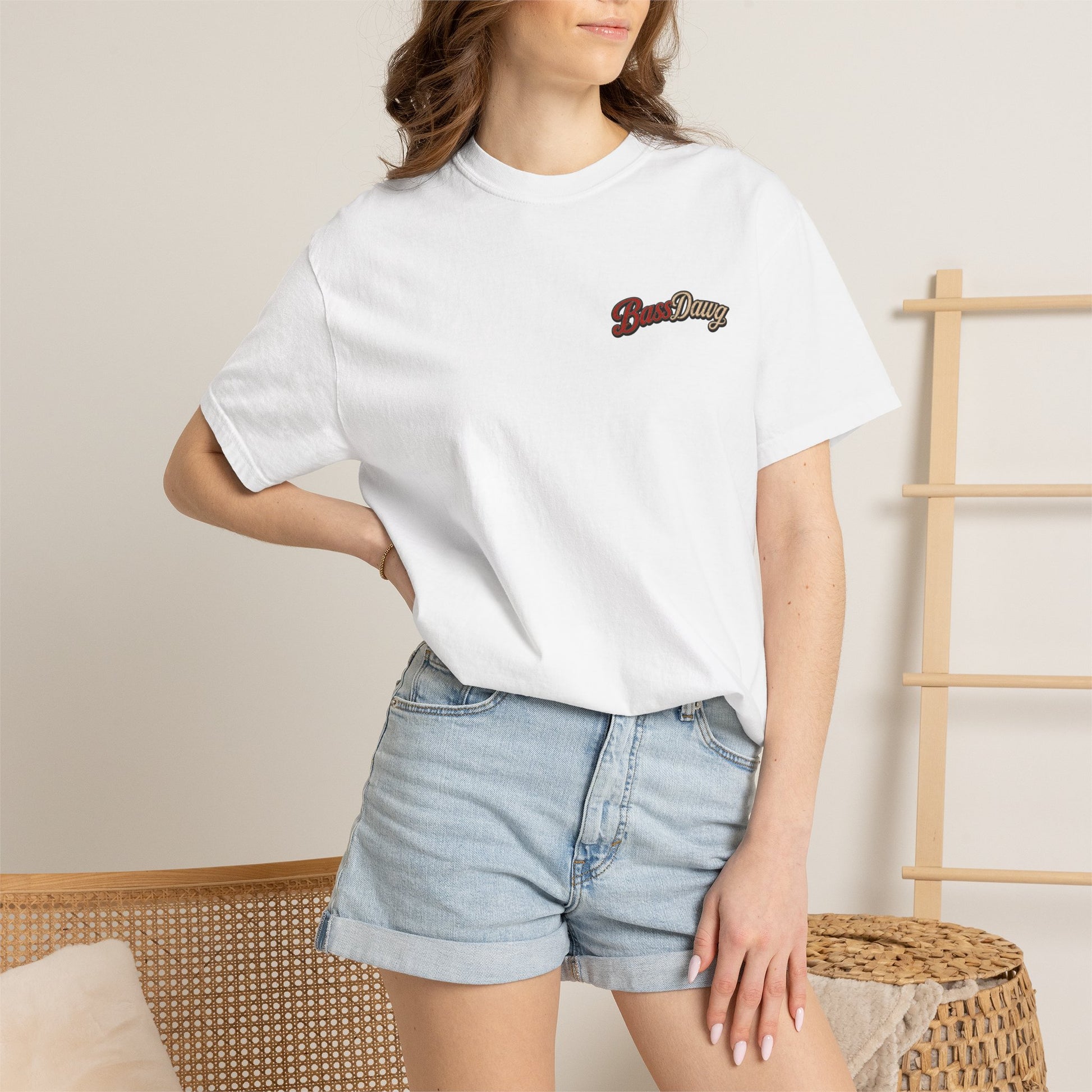 Color: White | BassDawg America's Brand Tee - American Made Attitude - White