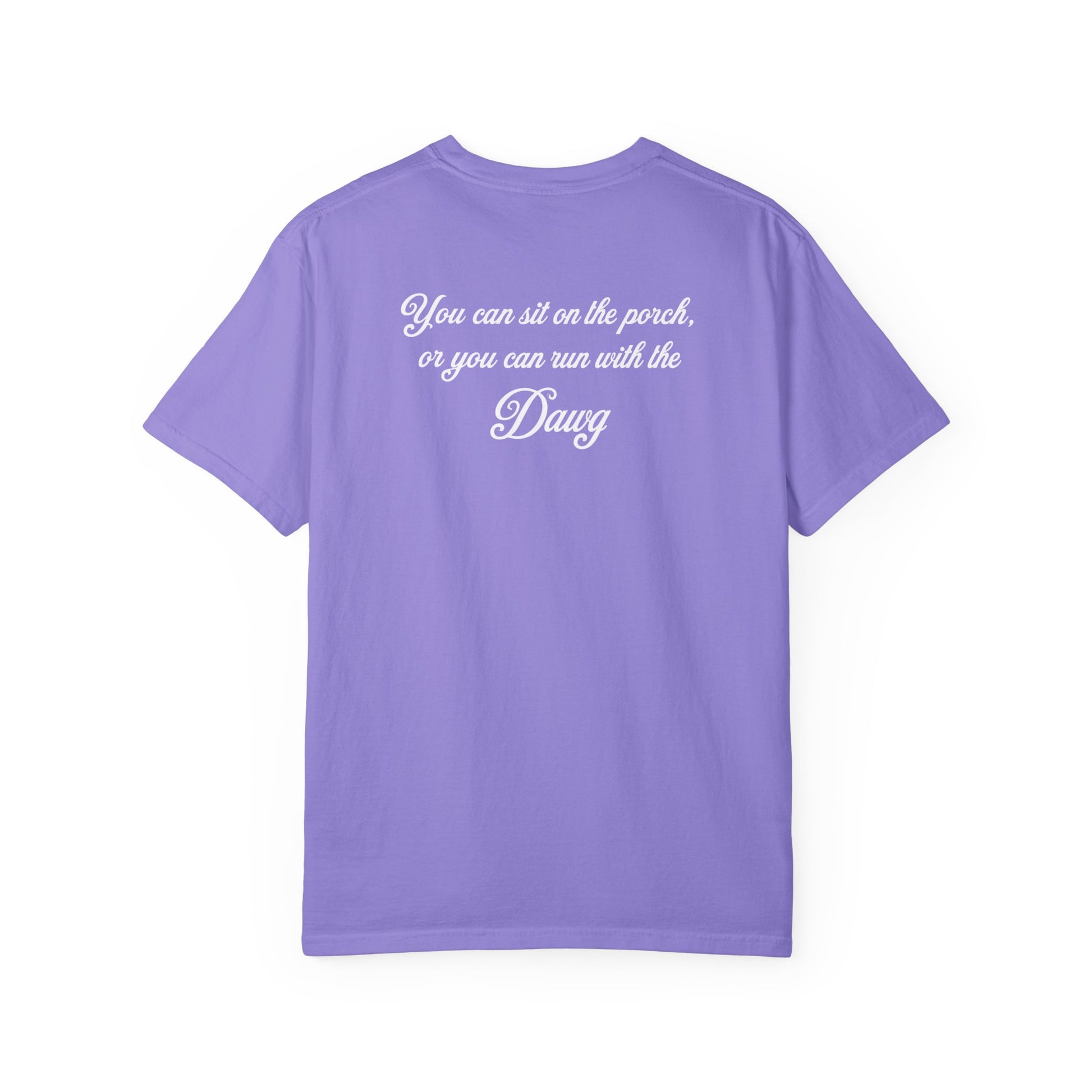 Color: Violet | BassDawg Off the Porch Tee - White Outline - Violet