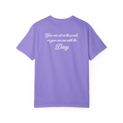 Color: Violet | BassDawg Off the Porch Tee - White Outline - Violet