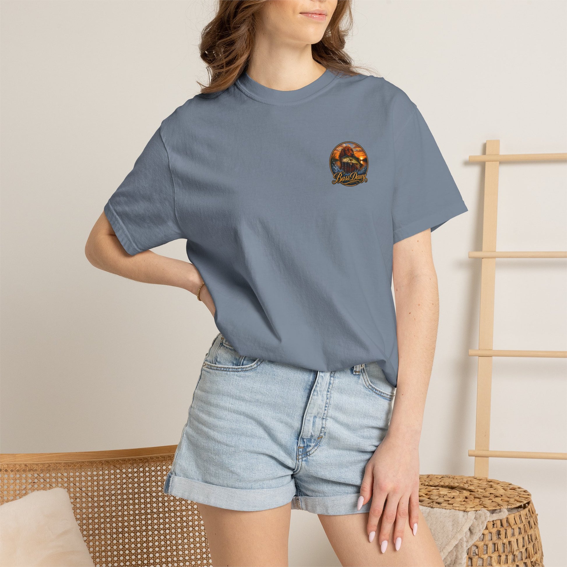 Color: Blue Jean | BassDawg Premium Logo Tee - Blue Jean